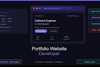 build a professional portfolio website for students and developers