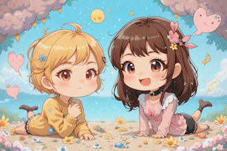 do amazing cartoon and realistic illustration at