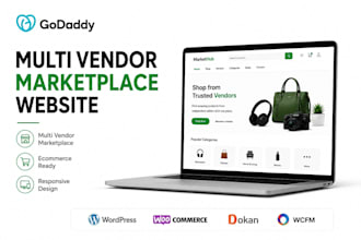 build a professional godaddy multi vendor marketplace website