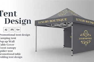 design professional tent, canopy, flag and table cover