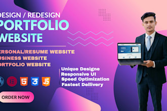 design a professional wordpress business, portfolio,  website