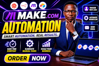 setup make com automation and make com scenario