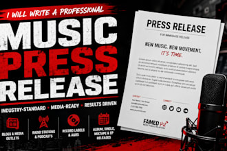 write a professional music press release