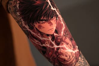 make tattoo anime tattoo