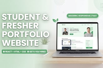 build a portfolio website for students and freshers using react or HTML