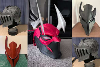 design custom cosplay props armor 3d helmet anime design sword eva foam wearable