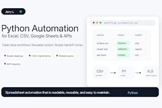 automate excel CSV and google sheets workflows with python