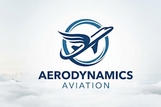 design professional aviation logo in illustrator