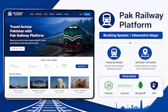 develop a railway ticket booking web app