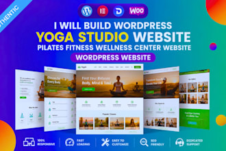 build wordpress yoga studio website pilates fitness wellness center website