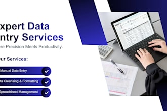professional support for data entry, excel and typing work