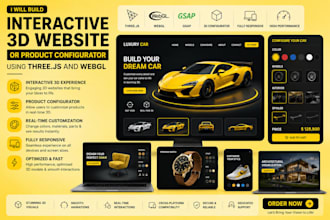 build interactive 3d website or product configurator using threejs and webgl