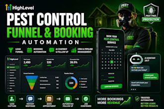 build gohighlevel pest control funnel booking automation ghl website
