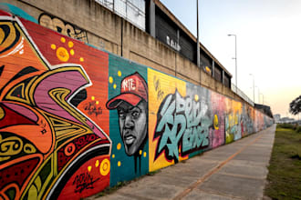 create high quality graffiti art and spray paint design