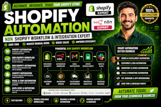 build shopify automation, n8n shopify workflow and shopify integration