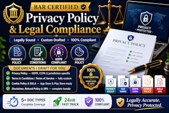 draft a privacy policy and terms and condition