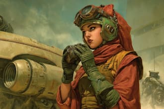 draw sci fi character art and futuristic concept design