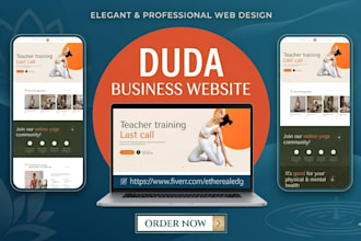build and design a website using the duda website builder