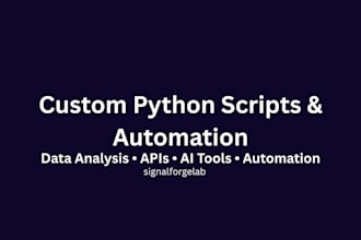 build a custom python automation script or data analysis tool
