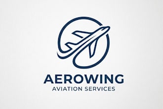 design a modern and professional pilot logo for your aviation