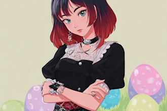 design professional anime art for social media and gaming