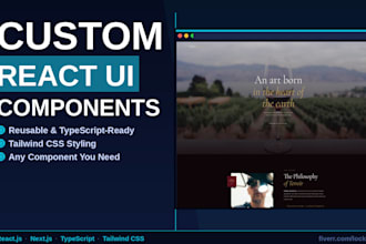 build custom react UI components with tailwind CSS