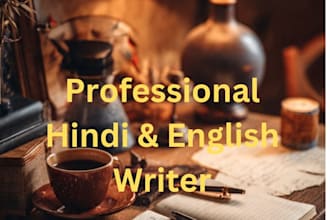 do professional hindi and english content writing and story writing