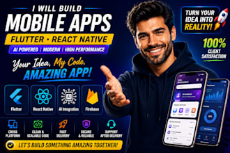 build mobile app development app developer flutter react native ai app creation
