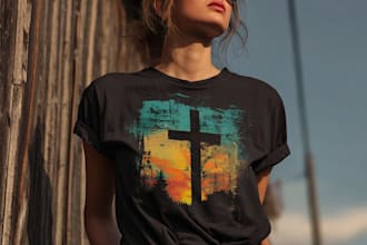 do christian, urban and church t shirt design