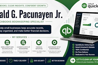 do quickbooks online bookkeeping and cleanup