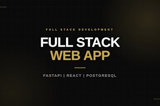 build a full stack web app with fastapi, react and postgresql