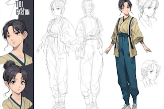 create anime character sheet design