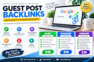 provide high authority guest post backlinks for SEO