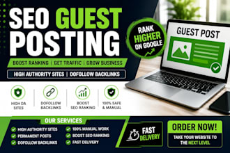 provide high authority guest post backlinks for SEO