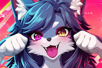 draw furry art and fursona illustration for pfp, oc, fanart