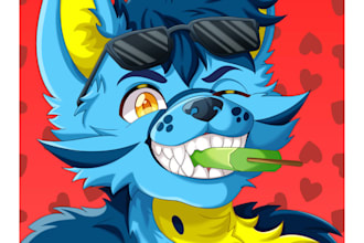 draw furry art and fursona illustration for pfp, oc, fanart