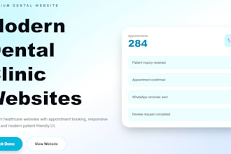 build a modern dental clinic website