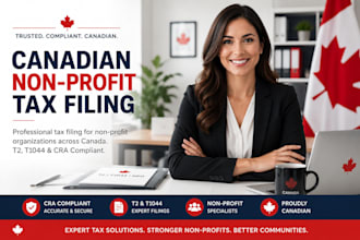 prepare canada npo t2 corporate tax return and t1044 cra filing