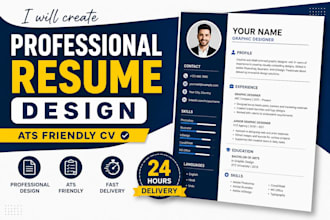 create a professional resume CV design