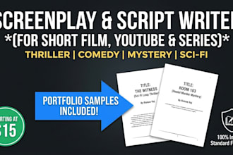 write a high tension short film script or fiction screenplay