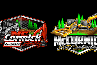 create an awesome beautiful contracting logo just in 16 hours