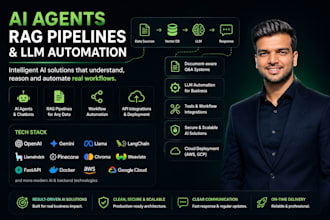 create custom ai agents, rag pipelines and llm automation