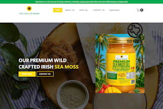 design supplement website wellness store sea moss shilajit woocomerce website