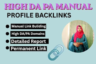 build high authority SEO profile backlinks manually