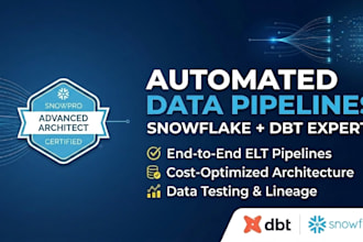 build automated data pipelines using snowflake and dbt