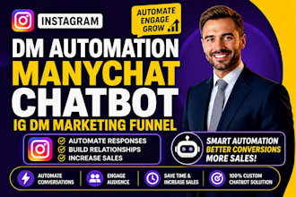 instagram dm automation, manychat chatbot, ig dm marketing funnel