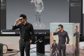 do 3d character modeling and figurine design