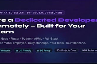 provide a dedicated remote developer for your web, mobile, or ai project