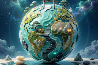 create paint unique digital art abstract, surrealism