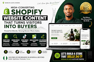write high converting shopify website content that boosts sales